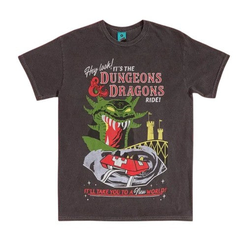Front - Dungeons & Dragons Unisex Adult Ride Vintage Wash T-Shirt