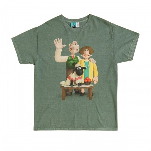 Front - Wallace and Gromit Unisex Adult Vintage Wash Boxy T-Shirt
