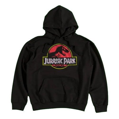 Front - Jurassic Park Unisex Adult Classic Logo Hoodie