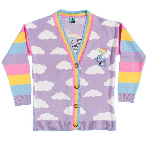 Front - Care Bears Unisex Adult Cloud Knitted Cardigan