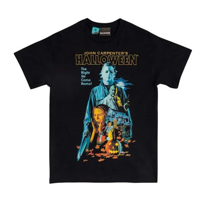 Front - Halloween Unisex Adult Movie Poster Vintage T-Shirt