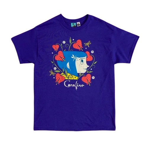 Front - Coraline Unisex Adult Flower Garden T-Shirt