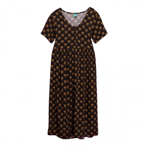 Front - Labyrinth Womens/Ladies Knockers Midi V Neck Smock Dress