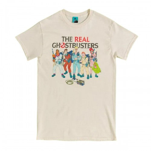 Front - The Real Ghostbusters Unisex Adult Character T-Shirt
