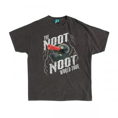 Front - Pingu Unisex Adult The Noot Noot World Tour Vintage Wash T-Shirt