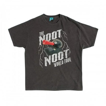 Front - Pingu Unisex Adult The Noot Noot World Tour Vintage Wash T-Shirt