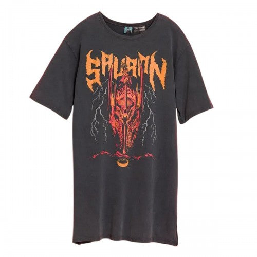 Front - The Lord Of The Rings Womens/Ladies Sauron Vintage Wash Shirt Dress