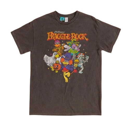 Front - Fraggle Rock Unisex Adult Spooky Fancy Dress Vintage Wash T-Shirt