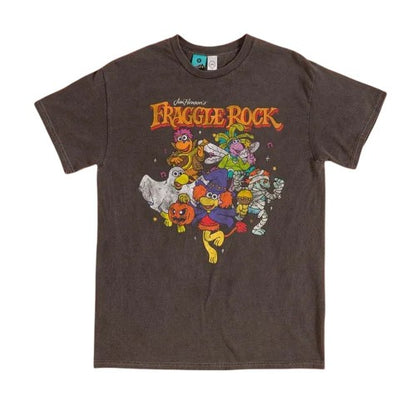 Front - Fraggle Rock Unisex Adult Spooky Fancy Dress Vintage Wash T-Shirt