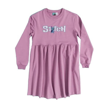Front - Lilo & Stitch Womens/Ladies Embroidered Smock Dress
