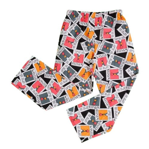 Front - Wallace and Gromit Mens Wanted Poster Feathers McGraw Lounge Pants