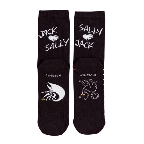 Front - The Nightmare Before Christmas Unisex Adult Jack and Sally Crew Socks