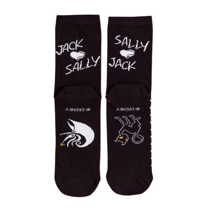 Front - The Nightmare Before Christmas Unisex Adult Jack and Sally Crew Socks