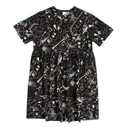 Front - The Nightmare Before Christmas Womens/Ladies All-Over Print Smock Dress