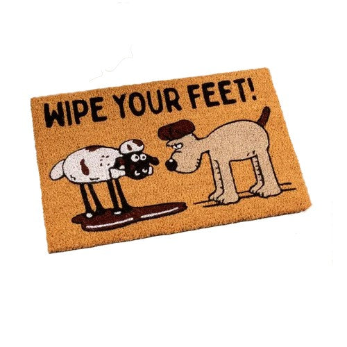Front - Wallace and Gromit Wipe Your Feet Door Mat