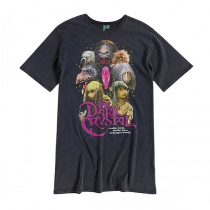 Front - Dark Crystal Womens/Ladies Characters Vintage Wash T-Shirt Dress
