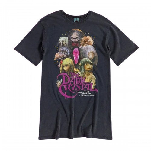 Front - Dark Crystal Womens/Ladies Characters Vintage Wash T-Shirt Dress