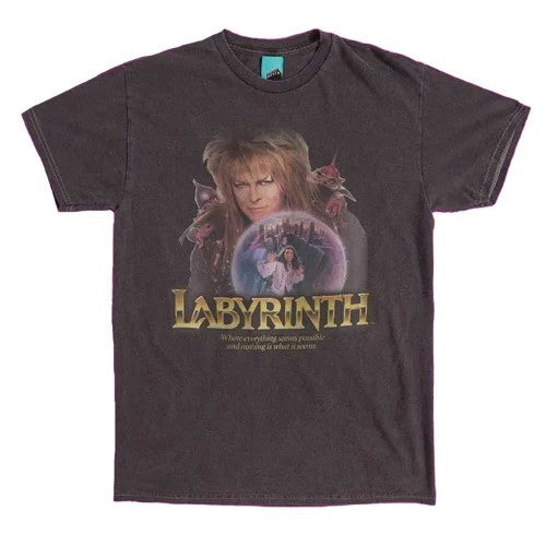 Front - Labyrinth Unisex Adult Jareth The Goblin King Crystal Ball T-Shirt