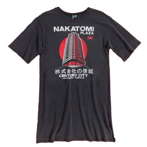 Front - Die Hard Womens/Ladies Inspired Nakatomi Plaza T-Shirt Dress