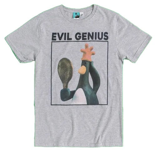 Front - Wallace and Gromit Unisex Adult Evil Genius Feathers McGraw T-Shirt