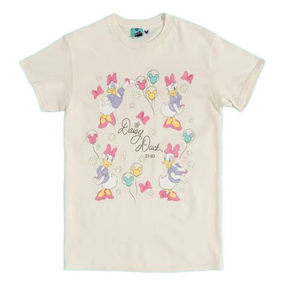 Beige - Front - Disney Unisex Adult Daisy Duck Party T-Shirt