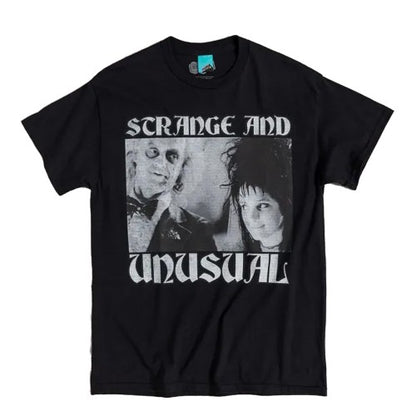 Front - Beetlejuice Unisex Adult Strange And Unusual Lydia Deetz T-Shirt