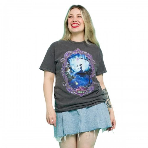 Front - The Princess and the Frog Unisex Adult Vintage Wash T-Shirt