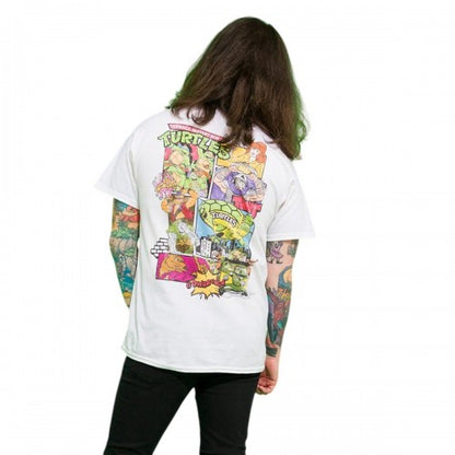 Front - Teenage Mutant Ninja Turtles Unisex Adult Comic Back Print T-Shirt