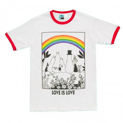 Front - Moomin Unisex Adult Love Is Love T-Shirt
