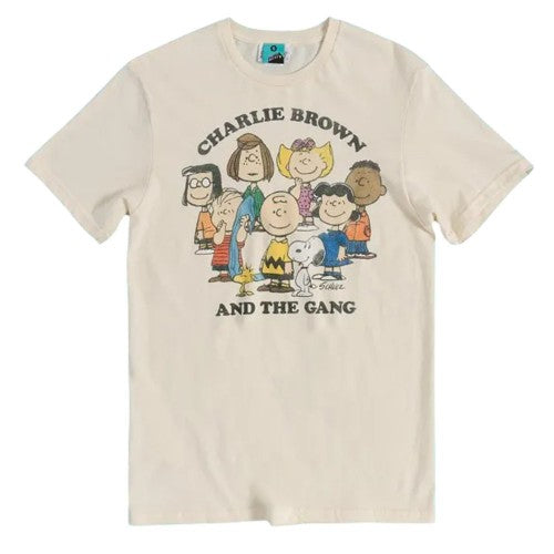 Front - Peanuts Unisex Adult Charlie And The Gang T-Shirt