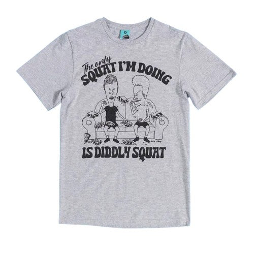 Front - Beavis & Butthead Unisex Adult Diddly Squat T-Shirt