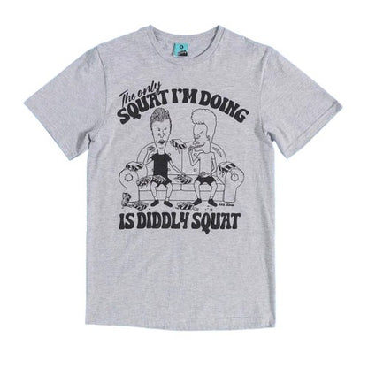 Front - Beavis & Butthead Unisex Adult Diddly Squat T-Shirt