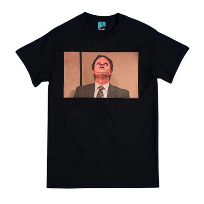 Front - The Office Unisex Adult Dwight Schrute Mask T-Shirt