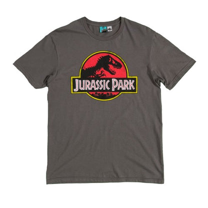 Front - Jurassic Park Unisex Adult Classic Logo T-Shirt
