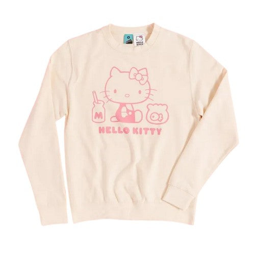 Front - Hello Kitty Unisex Adult Outline Sweatshirt