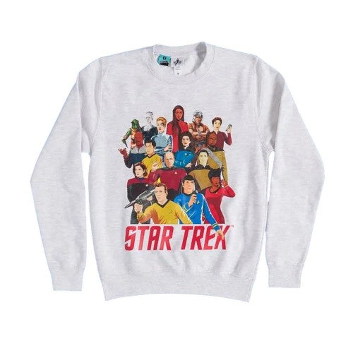 Front - Star Trek Unisex Adult Greatest Crew Members Sweatshirt