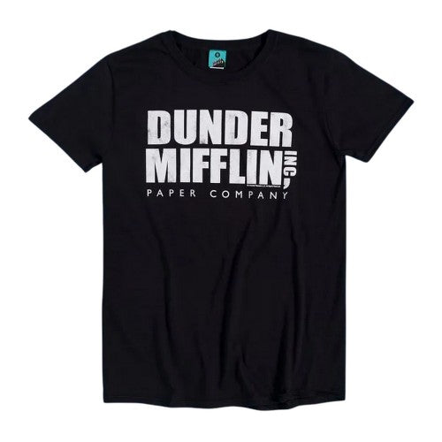 Front - The Office Unisex Adult Dunder Mifflin Logo T-Shirt