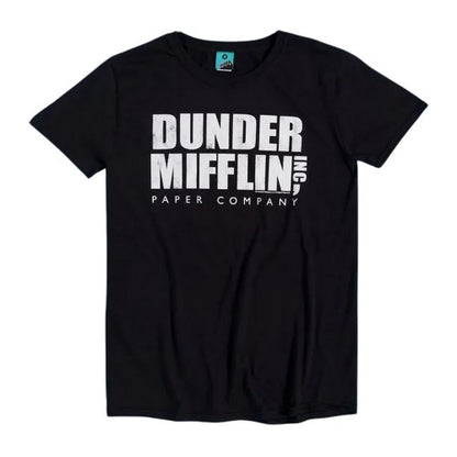 Front - The Office Unisex Adult Dunder Mifflin Logo T-Shirt