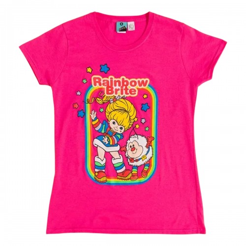 Front - Rainbow Brite Womens/Ladies Dance Fitted T-Shirt