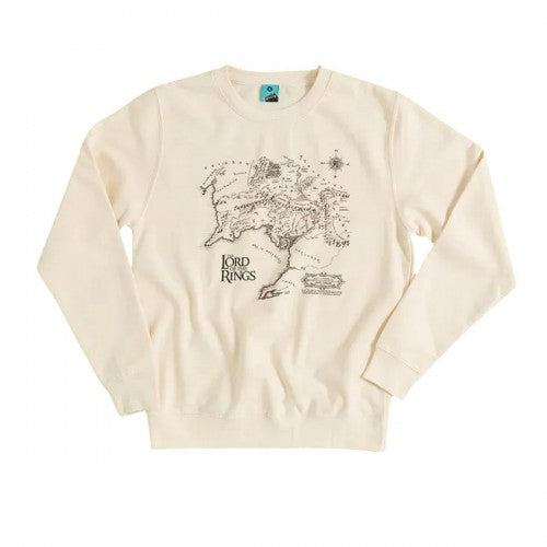 Front - The Lord Of The Rings Unisex Adult Middle Earth Map Sweatshirt
