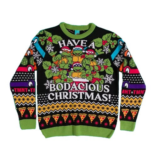 Front - Teenage Mutant Ninja Turtles Unisex Adult Have A Bodacious Christmas Knitted Jumper