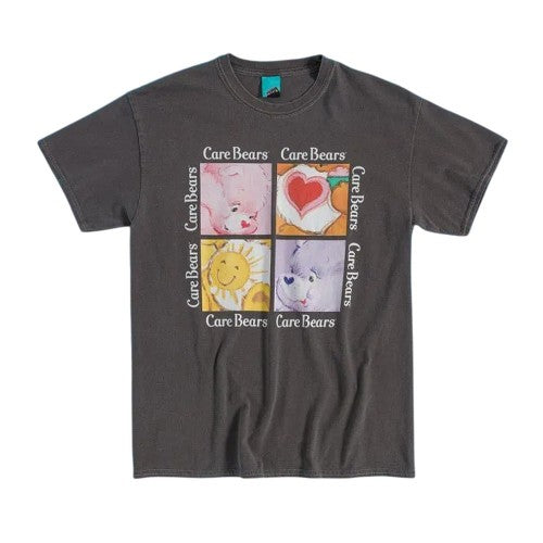 Front - Care Bears Unisex Adult Watercolour Frame Vintage Wash T-Shirt