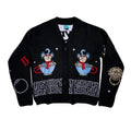 Black - Front - Labyrinth Unisex Adult Friends Knitted Cardigan
