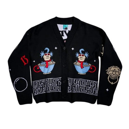 Front - Labyrinth Unisex Adult Friends Knitted Cardigan