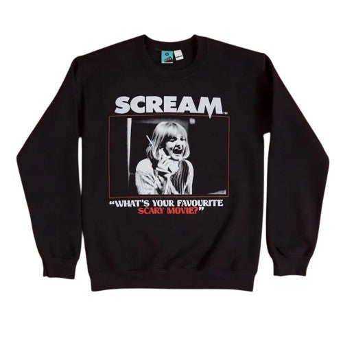 Front - Scream Unisex Adult Whats Your Favourite Scary Movie Sweatshirt