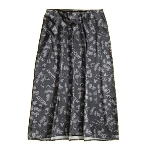 Front - Disney Womens/Ladies Mickey Mouse & Minnie Mouse Patterned Satin Midi Skirt