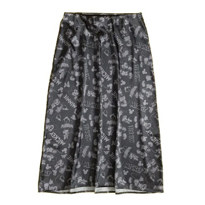 Front - Disney Womens/Ladies Mickey Mouse & Minnie Mouse Patterned Satin Midi Skirt