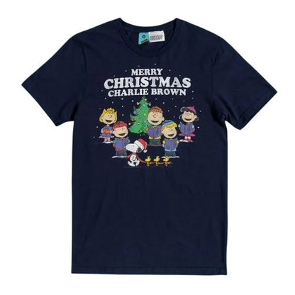 Front - Peanuts Unisex Adult Charlie Brown Christmas T-Shirt