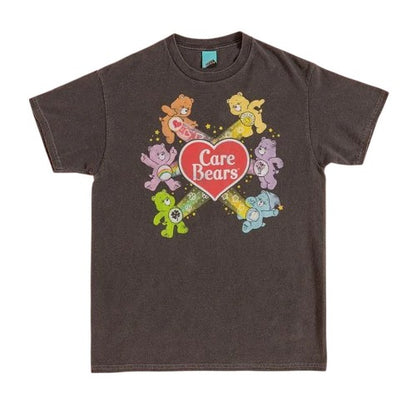 Front - Care Bears Unisex Adult Stare Gang Vintage Wash T-Shirt