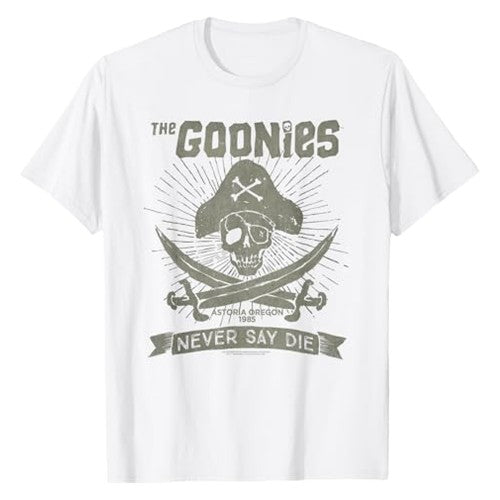Front - The Goonies Unisex Adult Never Say Die T-Shirt